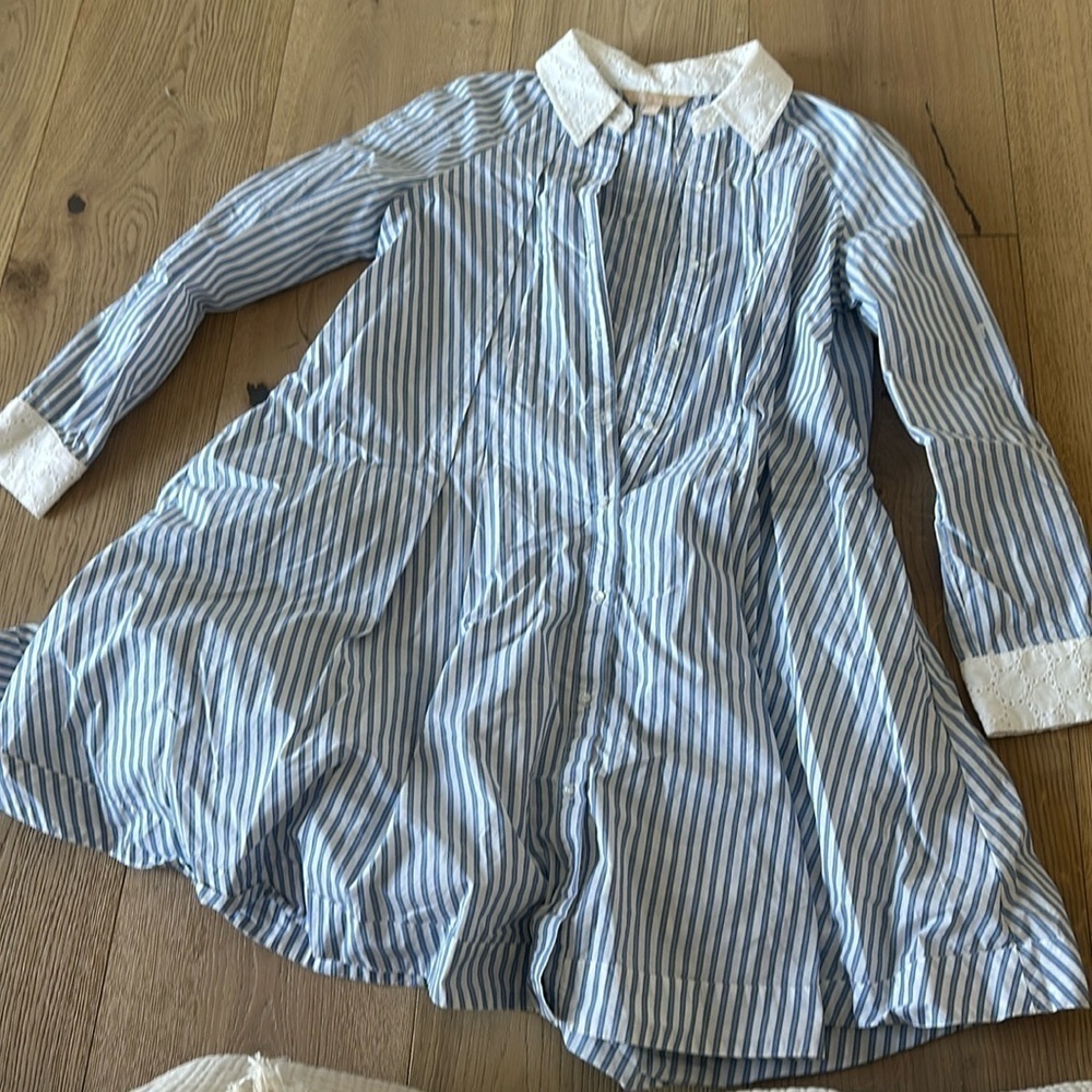 Hope & Harlow Blue/White Striped women’s Dress SZ10